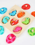 - Wooden 3D Dinosaur Egg Multi-Layer Puzzle Toddler Colour Sorting Game Baby Stork Puzzles