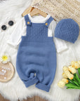 - Knit Baby Overalls & Hat Set Baby Stork