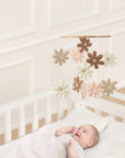 - Handmade Daisy Nursery Mobile | Floral Baby Mobile Baby Stork Baby Mobile