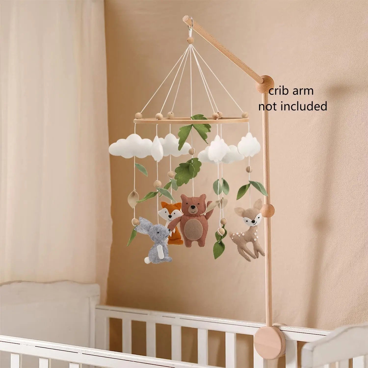 - Woodland Baby Mobile – Bear, Fox, Bunny & Deer Baby Stork