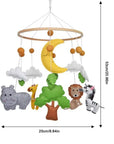 - Baby Nursery Mobile - Soft Felt Jungle Safari Zoo Animals Baby Stork Baby Mobile