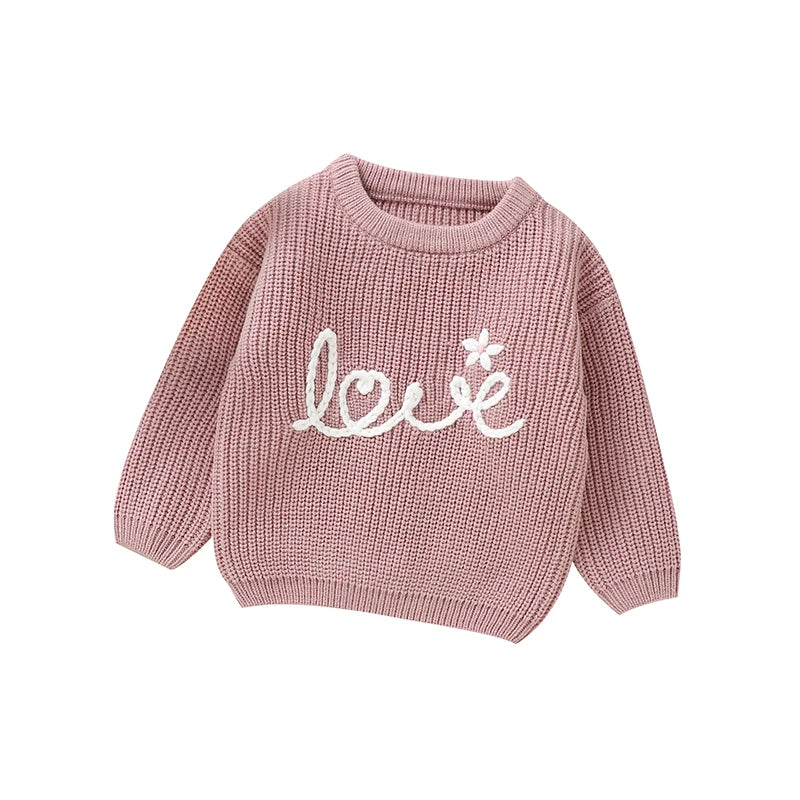 Light Pink - Love Knit Baby & Toddler Sweater Baby Stork