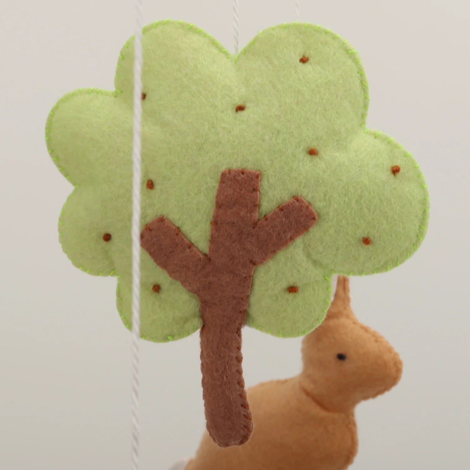- Bunny & Farm Friends Felt Baby Mobile – Woodland Nursery Cot Mobile Baby Stork Baby Mobile