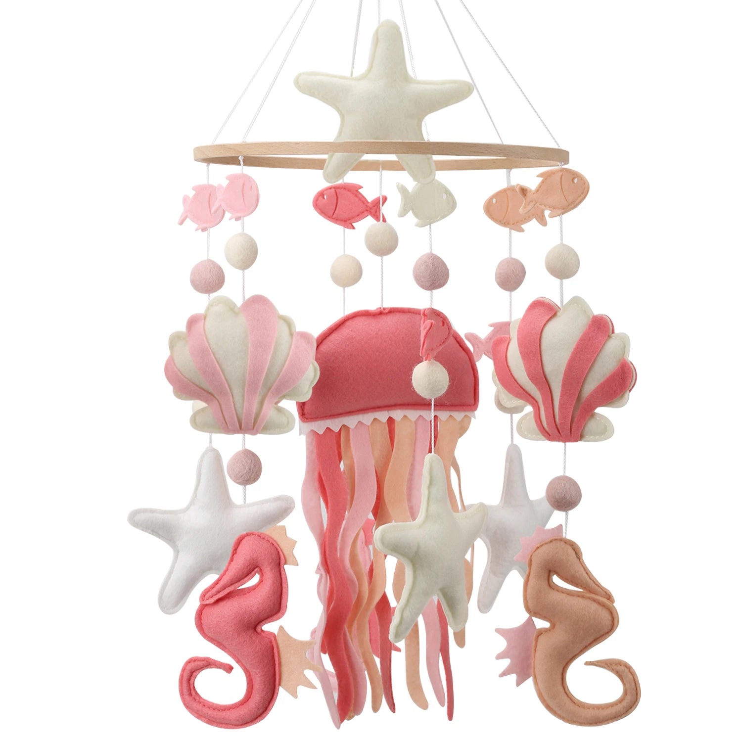 - Under the Sea Adventure Baby Mobile – Pink Ocean Themed Nursery Cot Mobile Baby Stork Baby Mobile