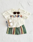 - Colourful Green Striped Shorts Set – 2 Piece Baby Outfit Baby Stork