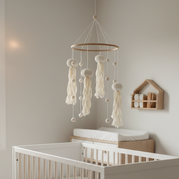 Ocean Jellyfish Baby Mobile | Handmade Coastal Nursery Decor