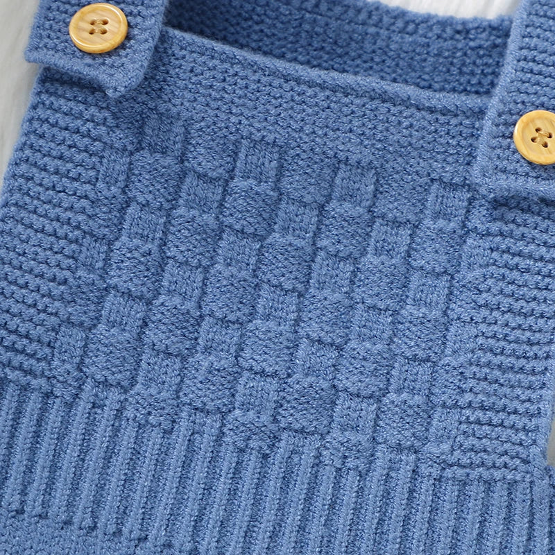 - Knit Baby Overalls & Hat Set Baby Stork