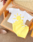- Good Vibes Sunshine 2 Piece Set – Cotton Tee & Shorts Baby Stork