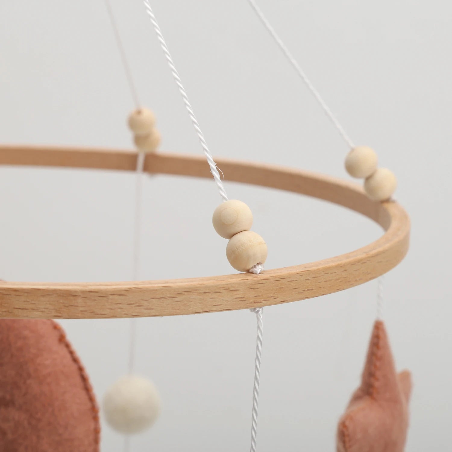 - Goose & Moon Baby Mobile – Felt Nursery Mobile with Clouds & Stars | Handmade Crib Décor Baby Stork Baby Mobile