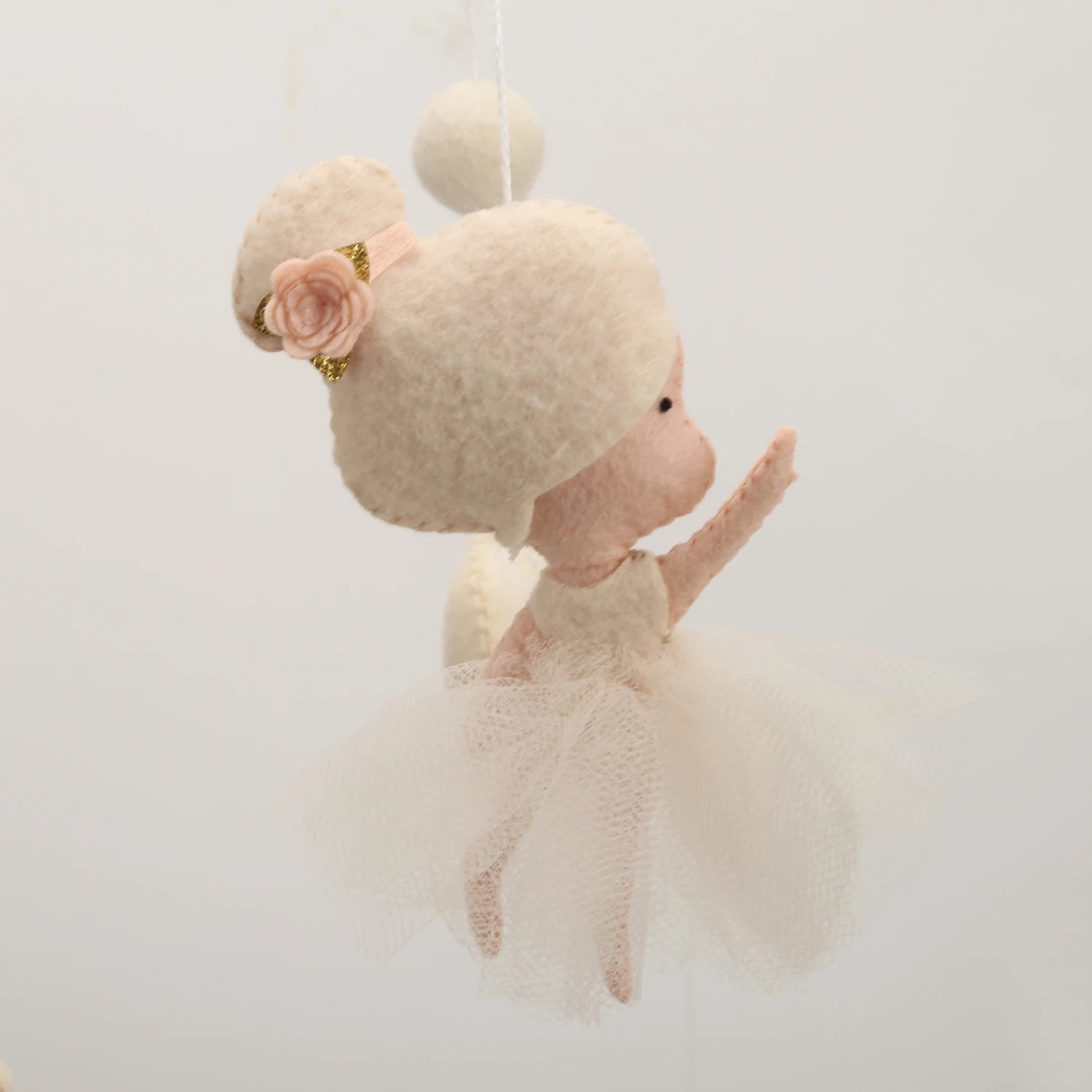Ballerina Baby Mobile | Handmade Felt Ballerina Nursery Mobile for Baby Girls