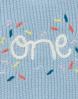 - Baby “One” Knit Birthday Sweater Baby Stork