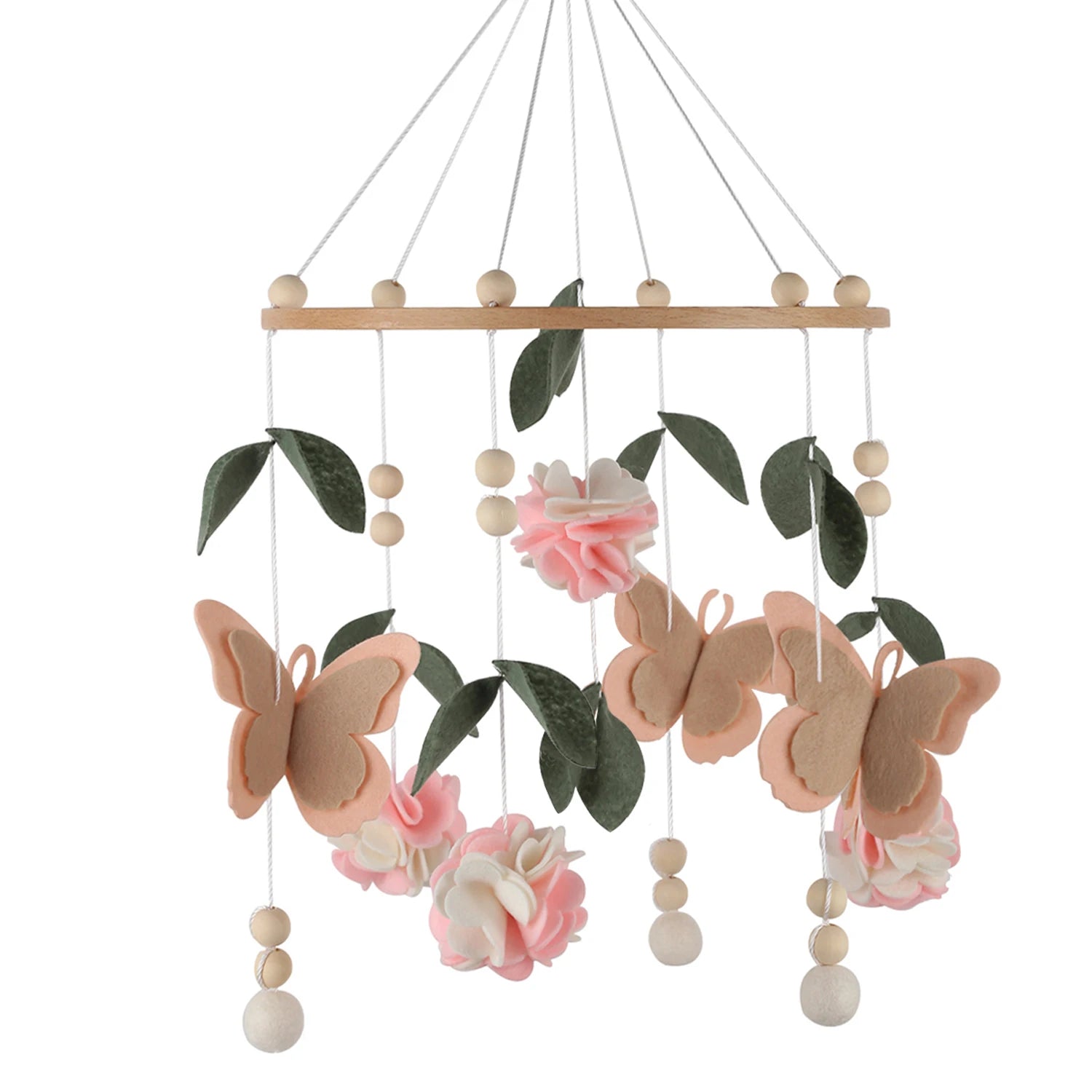 Butterfly &amp; Floral Baby Mobile | Pink Butterfly Nursery Mobile