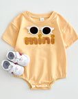 - Mini Textured Baby Romper – Soft Cotton Blend Bodysuit Baby Stork