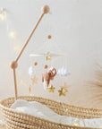 - Handmade Baby Elephant Crib Mobile | Soft Felt & Natural Wood | Nursery Decor Baby Stork Baby Mobile