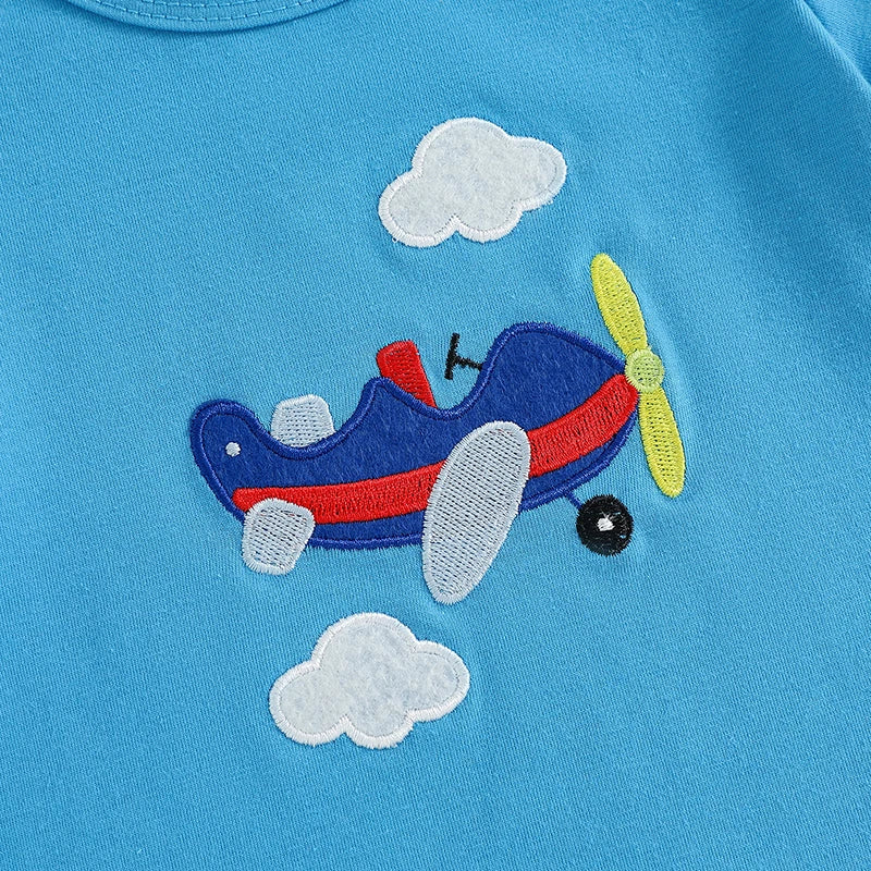 - Airplane Adventure 2-Piece Baby Set – T-Shirt & Shorts Baby Stork