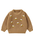 Brown - Busy Bee Knit Jumper Baby Stork