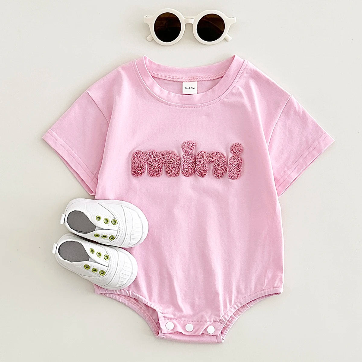 - Mini Textured Baby Romper – Soft Cotton Blend Bodysuit Baby Stork