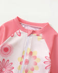 Pink Floral Baby & Toddler Swimsuit & Hat Set