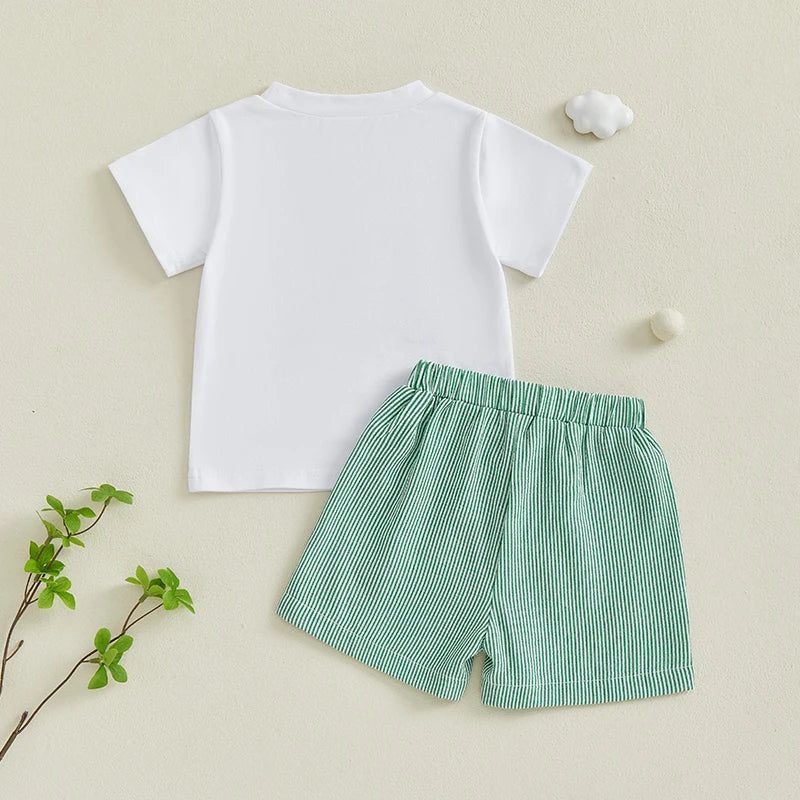 - Green Golf Cart T-Shirt & Shorts Set Baby Stork