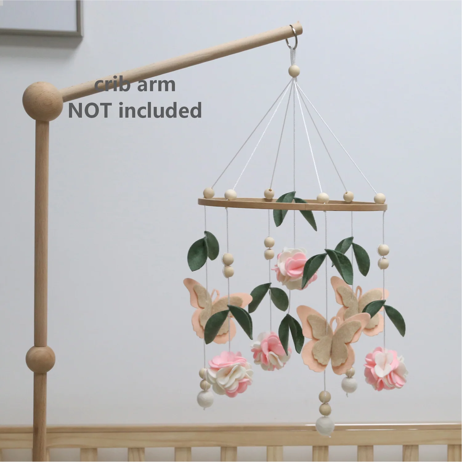 Butterfly &amp; Floral Baby Mobile | Pink Butterfly Nursery Mobile