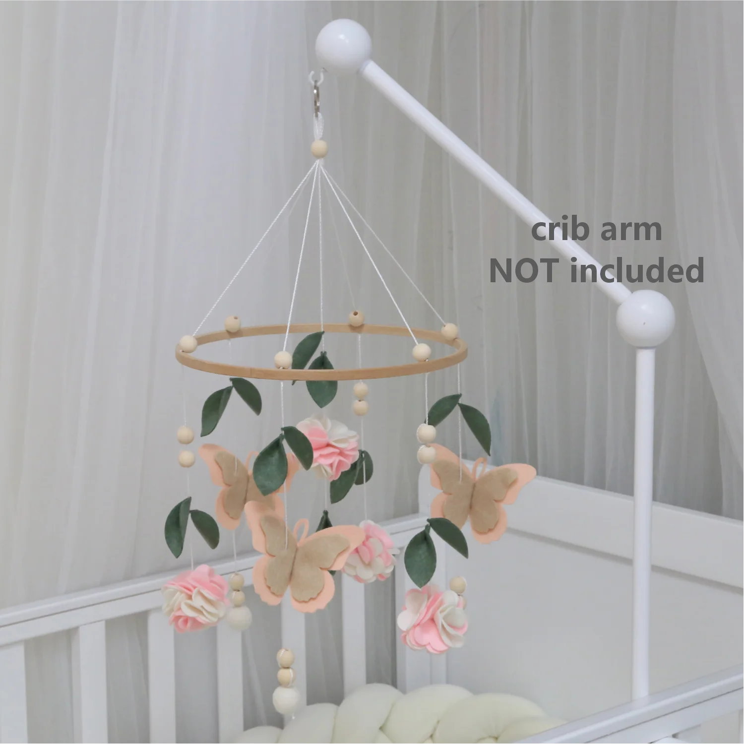 Butterfly &amp; Floral Baby Mobile | Pink Butterfly Nursery Mobile