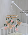 - Butterfly & Floral Baby Mobile | Pink Butterfly Nursery Mobile Baby Stork