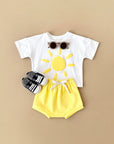- Good Vibes Sunshine 2 Piece Set – Cotton Tee & Shorts Baby Stork