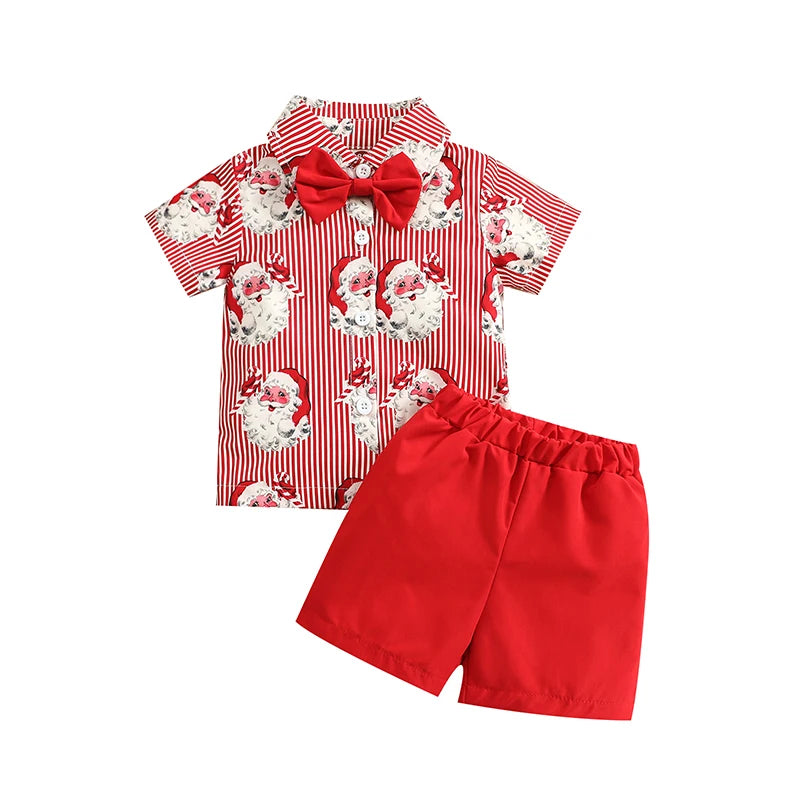 Christmas Shirt, Bow Tie &amp; Shorts Set