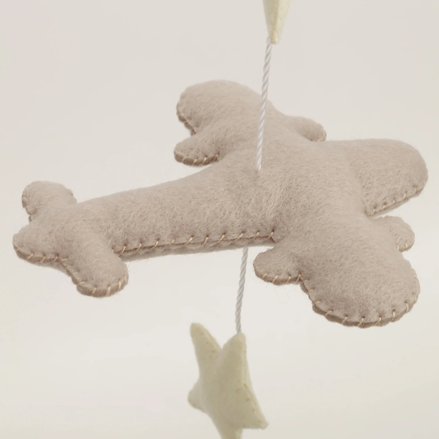 - Felt Hot Air Balloon & Airplane Mobile – Neutral Sky Theme Baby Stork