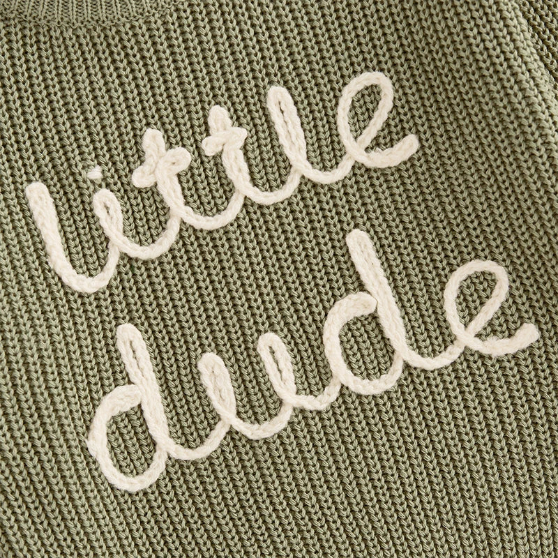 - Little Dude Knit Sweater Baby Stork