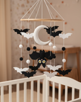 - Bat Baby Mobile | Black & White Moon Nursery Mobile Baby Stork