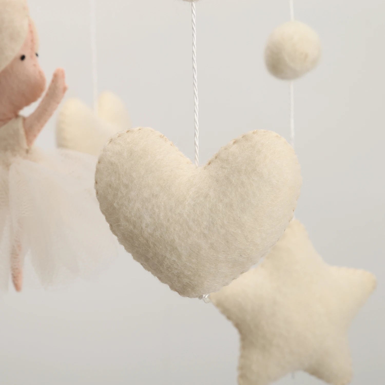 Ballerina Baby Mobile | Handmade Felt Ballerina Nursery Mobile for Baby Girls
