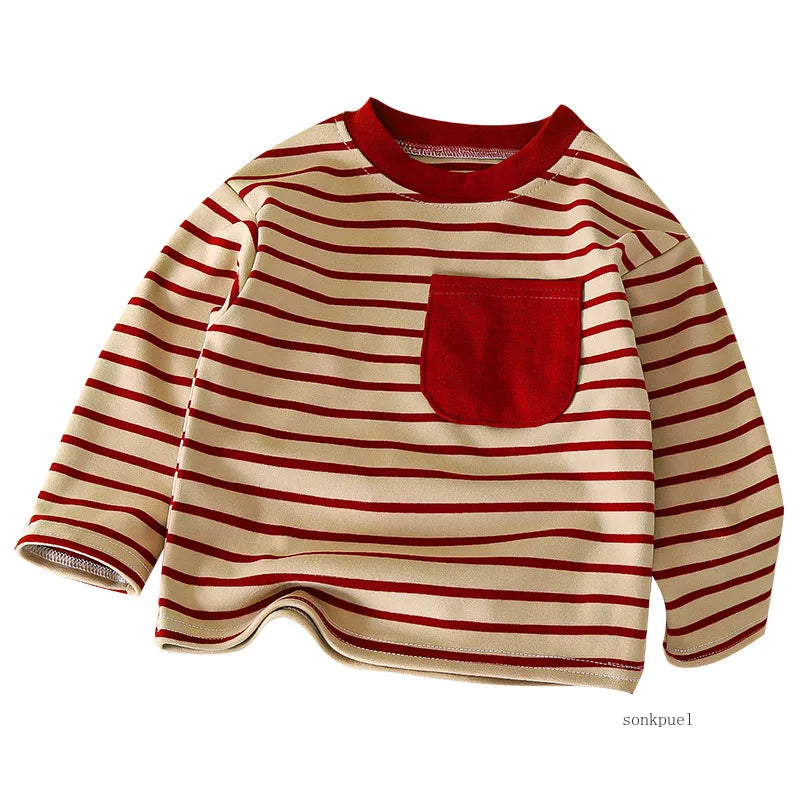 - Classic Stripe Long Sleeve Tee – 3 Colours Baby Stork