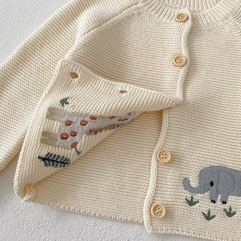 - Safari Friends Knit Cardigan Baby Stork