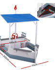 - Kids Boat Sandpit with Canopy & Flag | Outdoor Wooden Playset Keezi Baby & Kids > Baby & Kid's Toys > Outdoor Play Equipment
