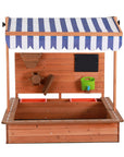 - Keezi Wooden Kids Sandpit with Canopy & Play Accessories | 110cm Keezi Baby & Kids > Baby & Kid's Toys > Outdoor Play Equipment