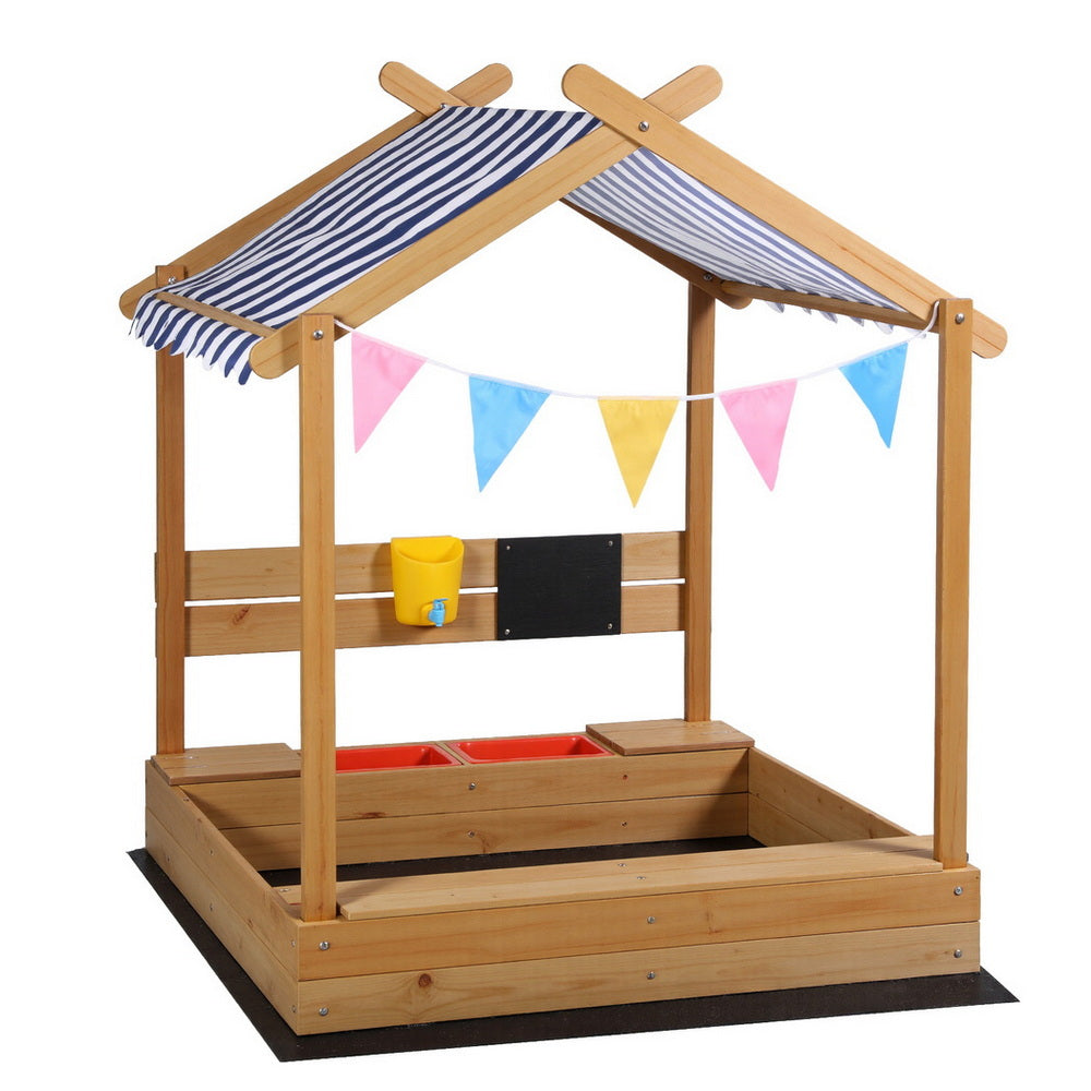 - Wooden Sandpit Play Set with Canopy &amp; Accessories Keezi Kids Baby &amp; Kids &gt; Baby &amp; Kid&#39;s Toys &gt; Outdoor Play Equipment