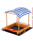 - Wooden Sandpit with Canopy, Storage & Dual Basins Keezi Kids Baby & Kids > Baby & Kid's Toys > Outdoor Play Equipment
