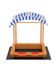 - Wooden Sandpit with Canopy, Storage & Dual Basins Keezi Kids Baby & Kids > Baby & Kid's Toys > Outdoor Play Equipment