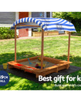 - Wooden Sandpit with Canopy, Storage & Dual Basins Keezi Kids Baby & Kids > Baby & Kid's Toys > Outdoor Play Equipment