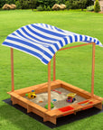 - Wooden Sandpit with Canopy, Storage & Dual Basins Keezi Kids Baby & Kids > Baby & Kid's Toys > Outdoor Play Equipment