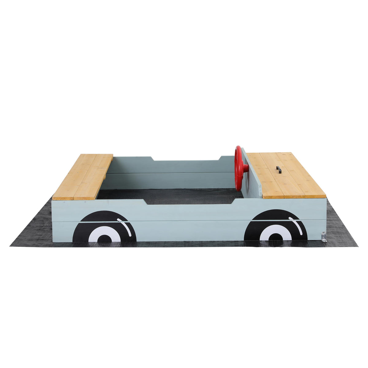 - Keezi Wooden Car Sandpit Kids Sandbox Outdoor Play Toy w/ Storage Ground Sheet 120cm Baby Stork Baby &amp; Kids > Baby &amp; Kid's Toys > Activity Toys