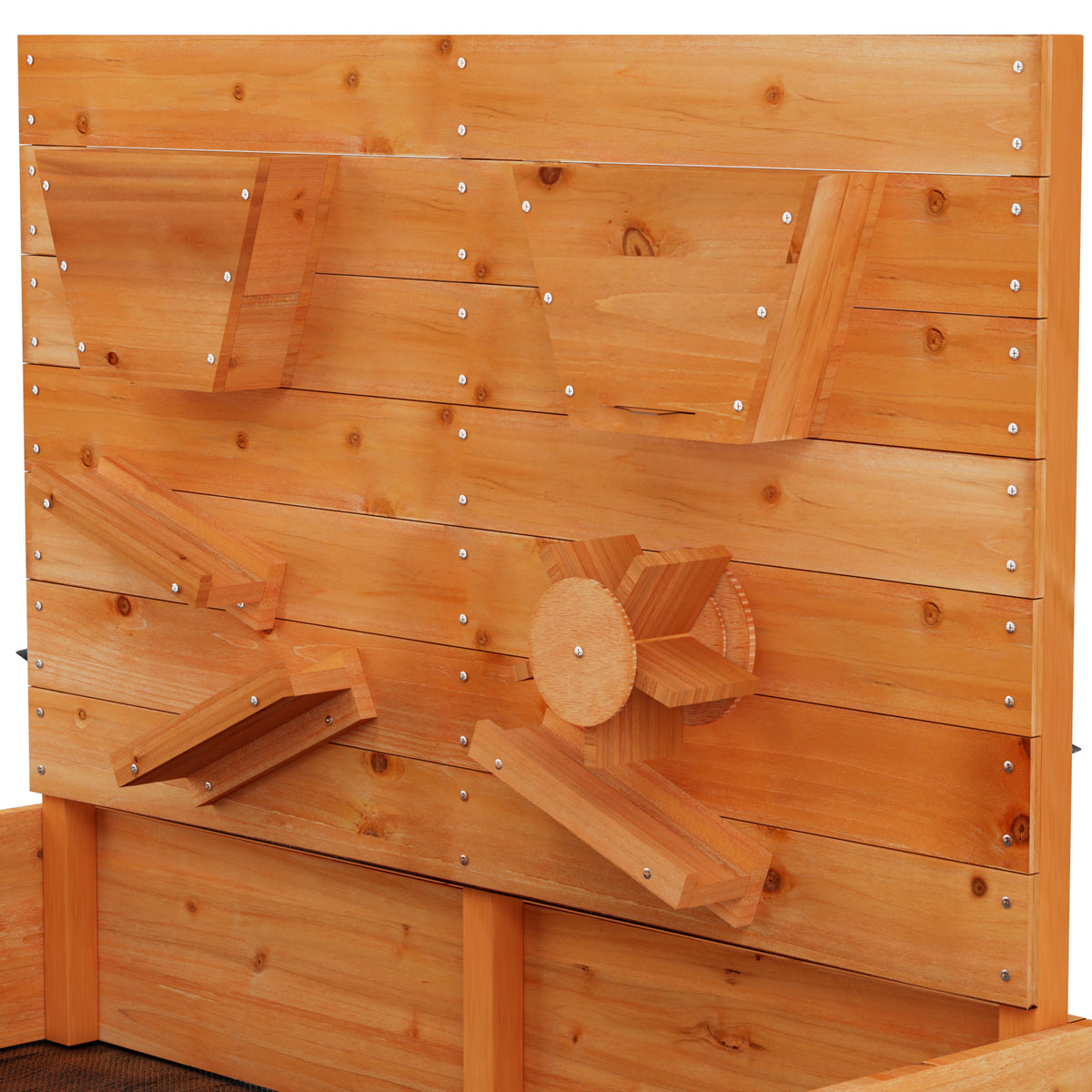- Keezi Wooden Sandpit with Funnel Wall &amp; Cover - 120cm Keezi Baby &amp; Kids > Baby &amp; Kid's Toys > Outdoor Play Equipment