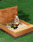 - Keezi Wooden Sandpit with Funnel Wall & Cover - 120cm Keezi Baby & Kids > Baby & Kid's Toys > Outdoor Play Equipment