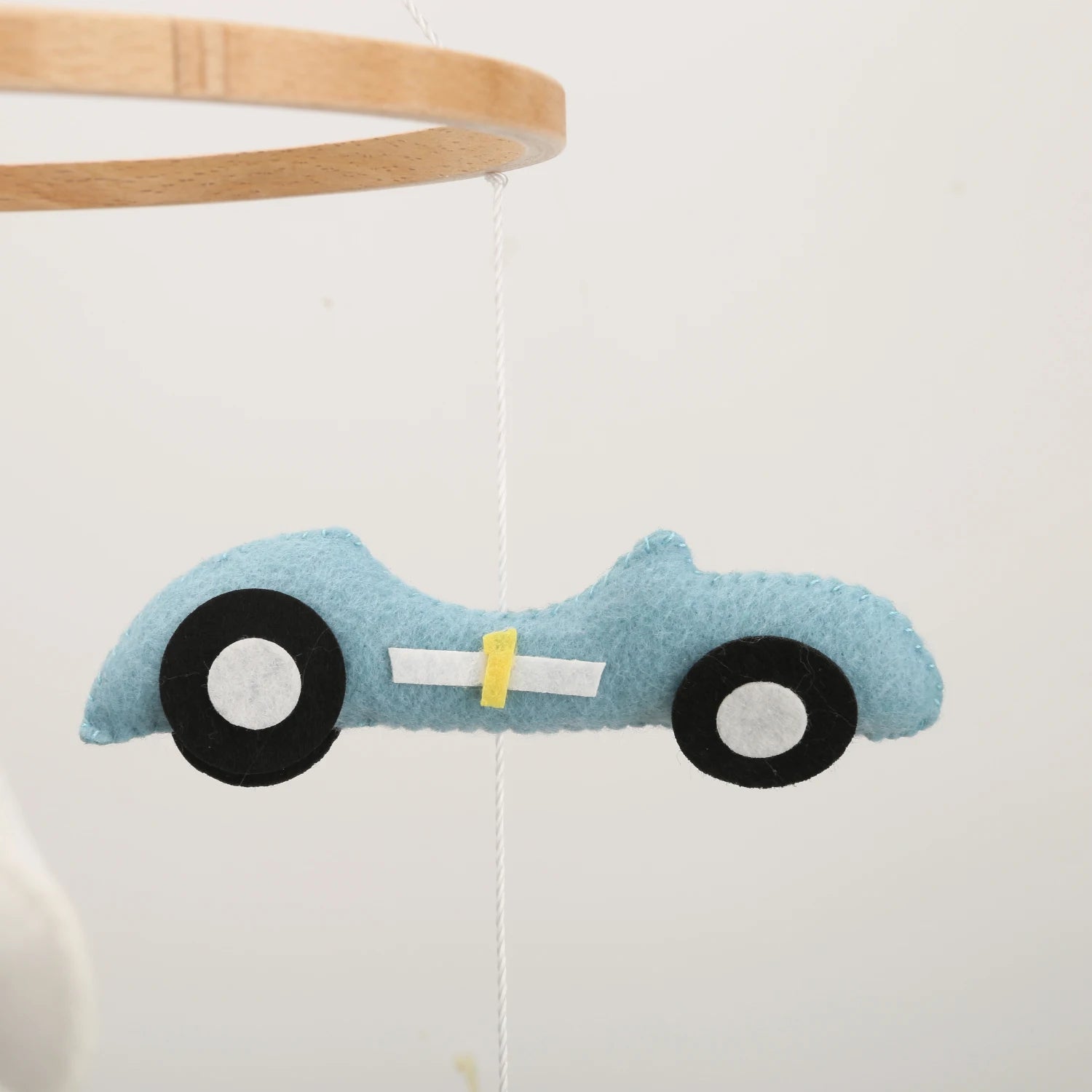 - Retro Racing Car Felt Baby Mobile Baby Stork