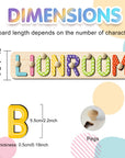 - Custom Wooden Name Puzzle with Pegs – Colourful Letters Baby Stork