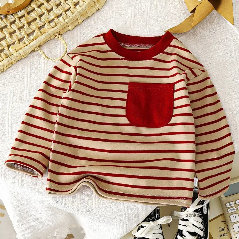 - Classic Stripe Long Sleeve Tee – 3 Colours Baby Stork