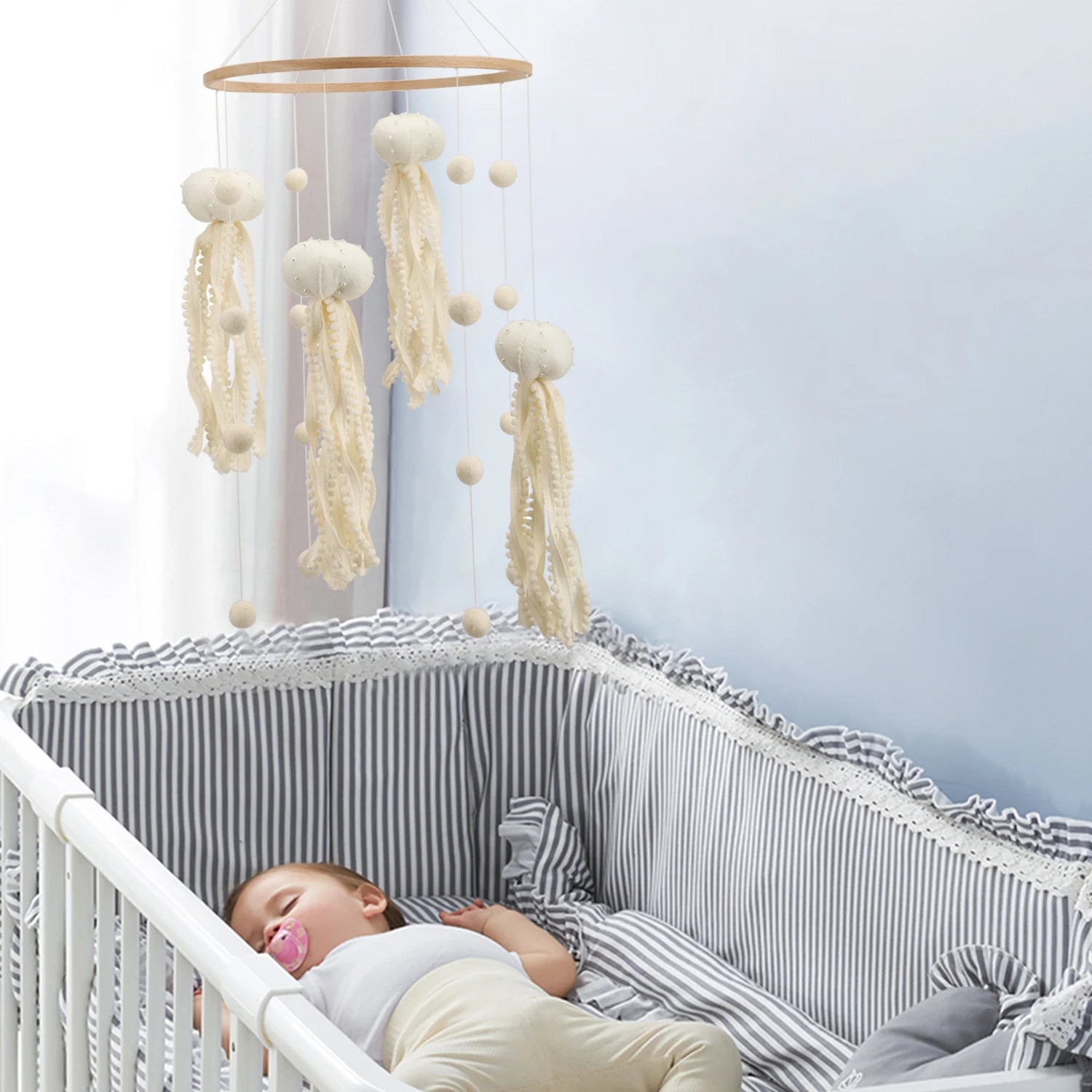 Ocean Jellyfish Baby Mobile | Handmade Coastal Nursery Decor