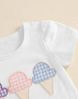 - Ice Cream Appliqué Shorts Set Baby Stork
