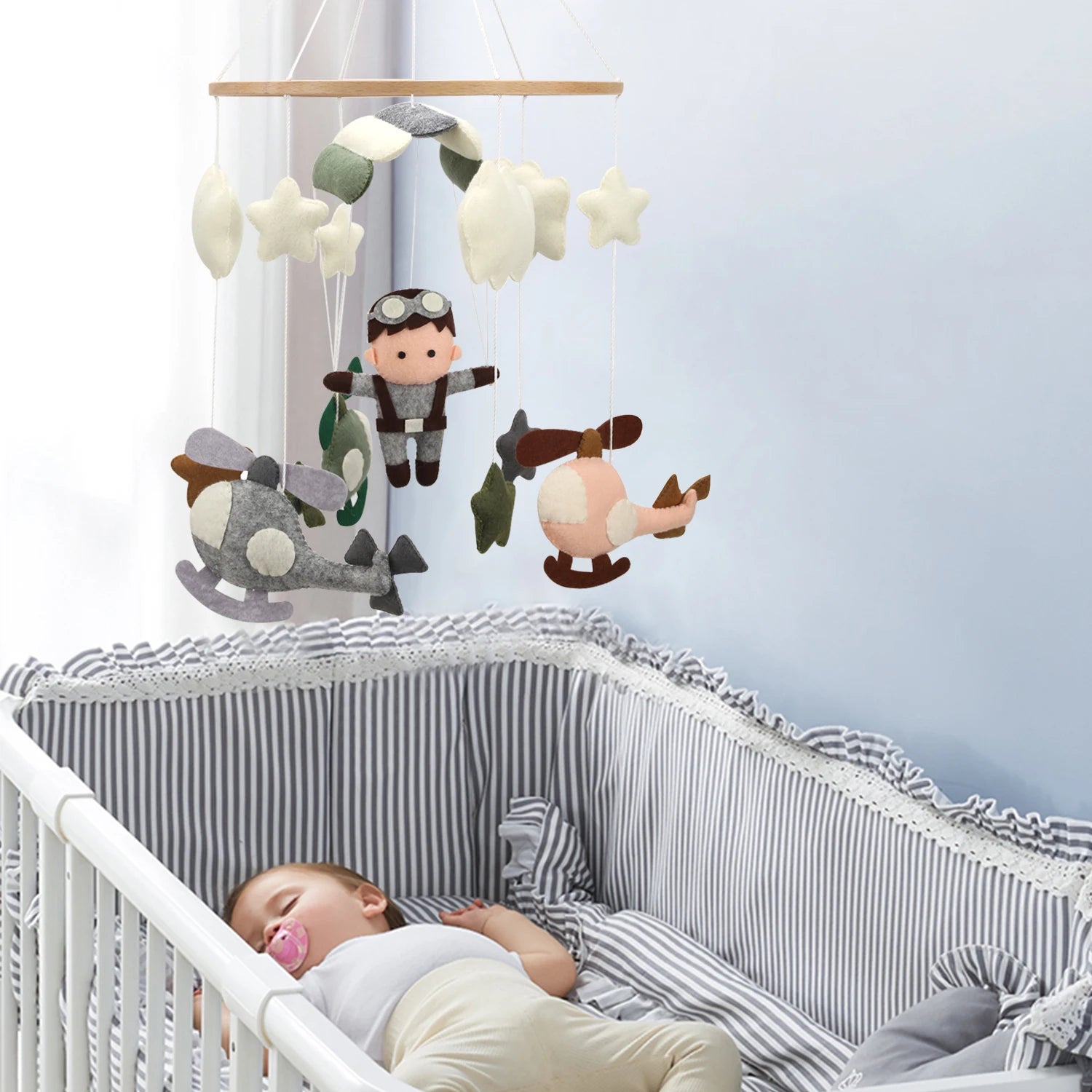 Aviator Baby Mobile | Pilot, Airplane &amp; Helicopter Nursery Mobile